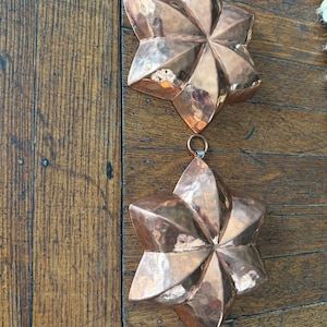 Birth-Gramm Hexagonal 6 Pointed Star Shaped Copper Wall Jello Mold Switzerland. Set of 2.