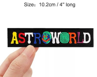 Iron on Patch Large Astroworld Smile Embroidered Hip Hop Rap