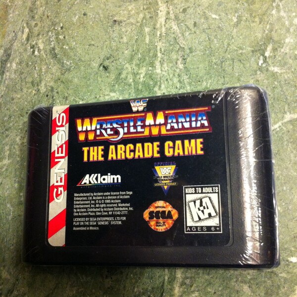 Sega Genesis WWF WWE Wrestlemania The Arcade Game Video Game Cartridge