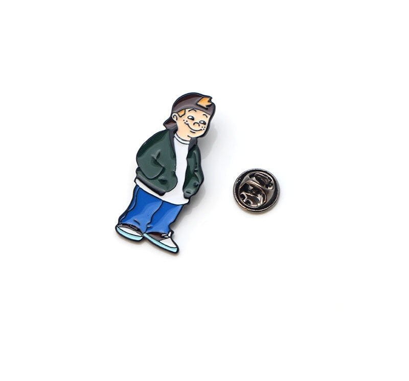 theodore t j detweiler recess cartoon 90s metal enamel clutch hat backpack flair vest pin theodore t j detweiler recess cartoon