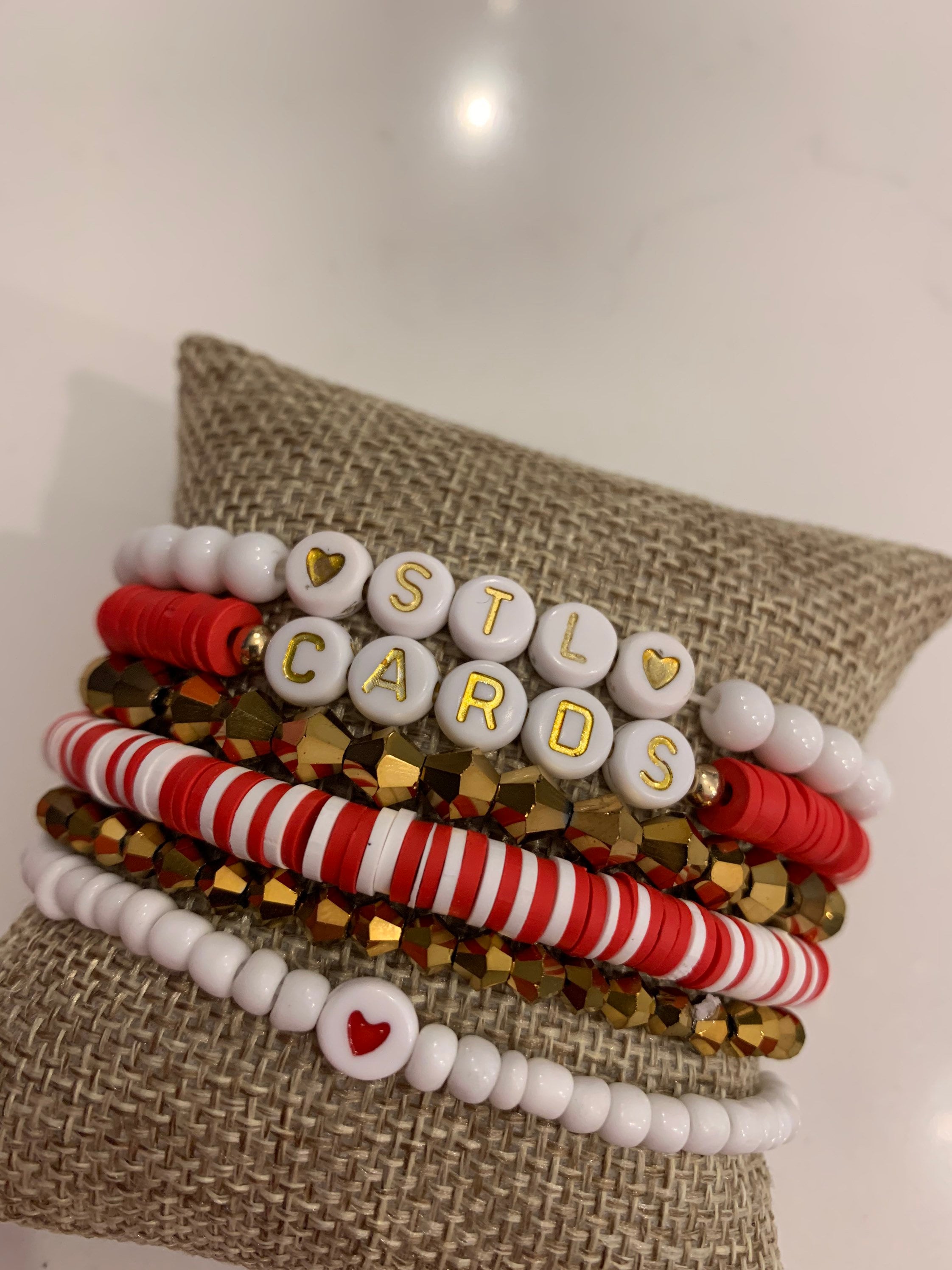 St Louis Cardinals MLB 3 Pack Beaded Friendship Bracelet