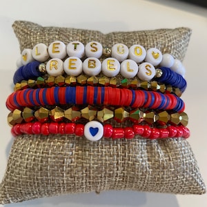 Rebels Gameday Heishi Stackable Bracelets – Set of 6