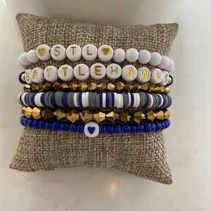 Battlehawks Heishi Stackable Bracelets – Set of 6