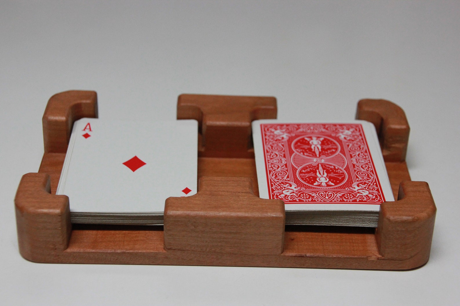 Playing cards wooden holder games toys standard card deck Etsy