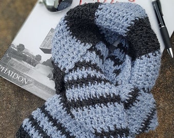 Gents College Scarf - easy crochet pattern