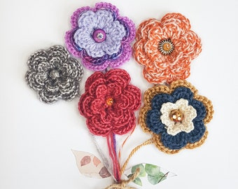 Pretty 3-D Flower - simple crochet pattern