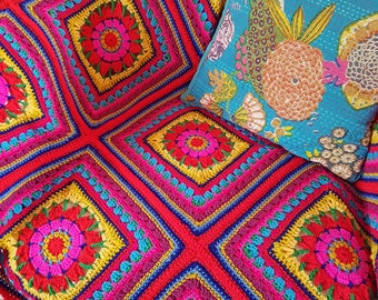 Journey East crochet blanket pattern - granny squares blanket - instant download PDF