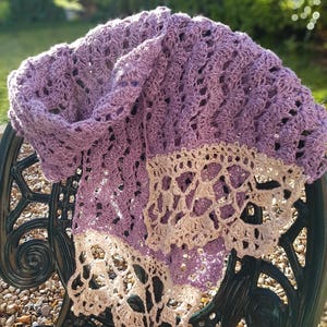 Linen and Lace Scarf Intermediate Crochet Pattern image 1