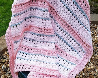 Couverture bébé Sirènes et Vagues - Patron Crochet Intermédiaire