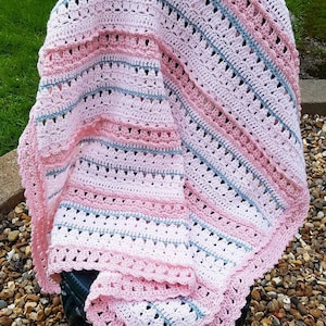 Mermaids and Waves Baby Blanket Intermediate Crochet Pattern image 1