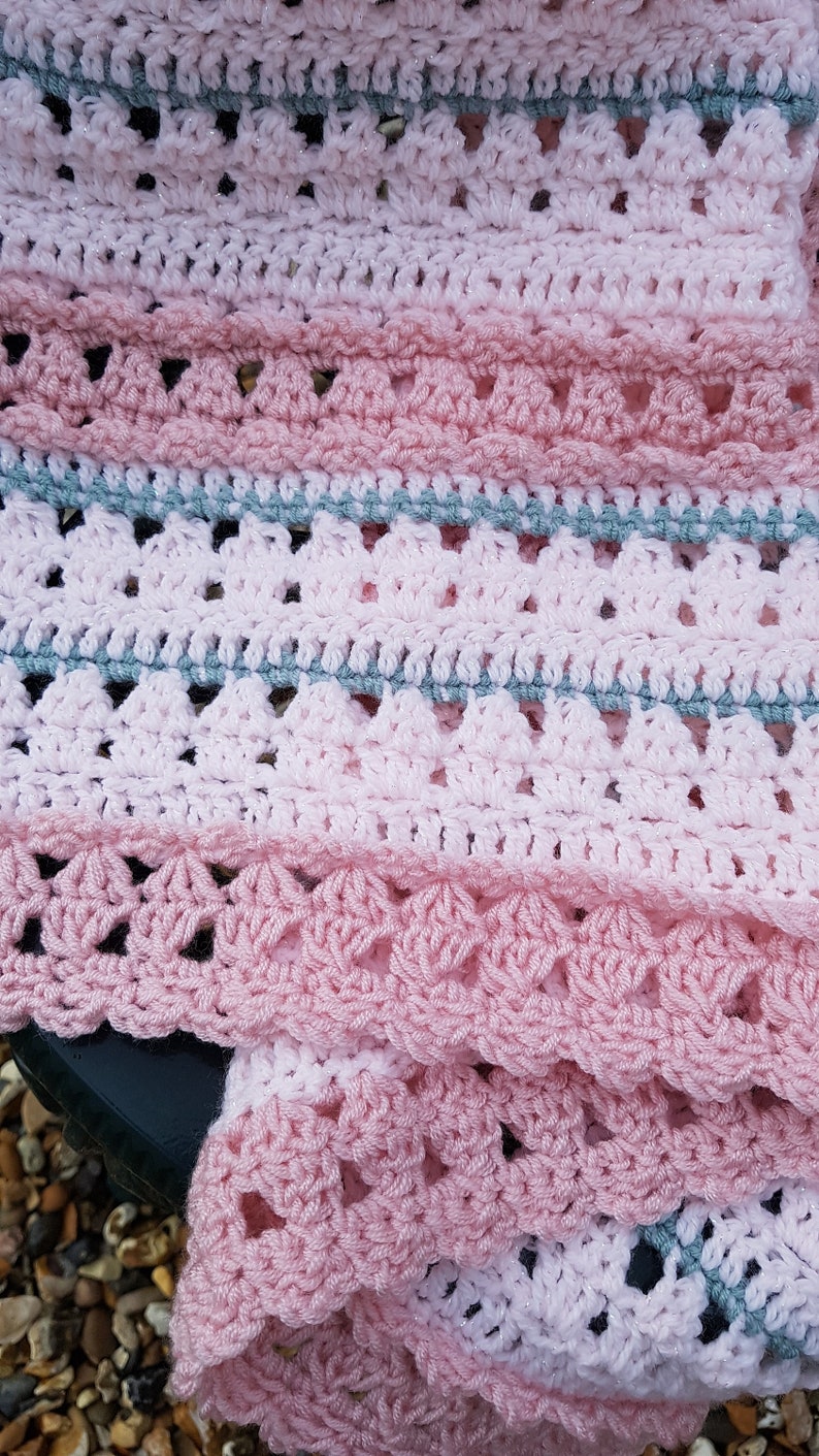 Mermaids and Waves Baby Blanket Intermediate Crochet Pattern image 5