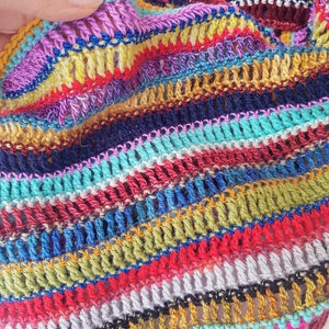 Rainbow Tracks Scarf easy crochet pattern image 4