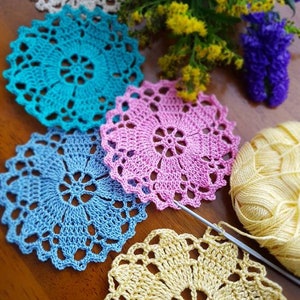 Vintage Coasters easy crochet pattern image 1