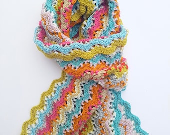 Brighton Rock crochet scarf - crochet scarf pattern