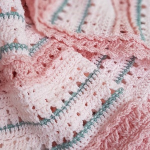 Mermaids and Waves Baby Blanket Intermediate Crochet Pattern image 8