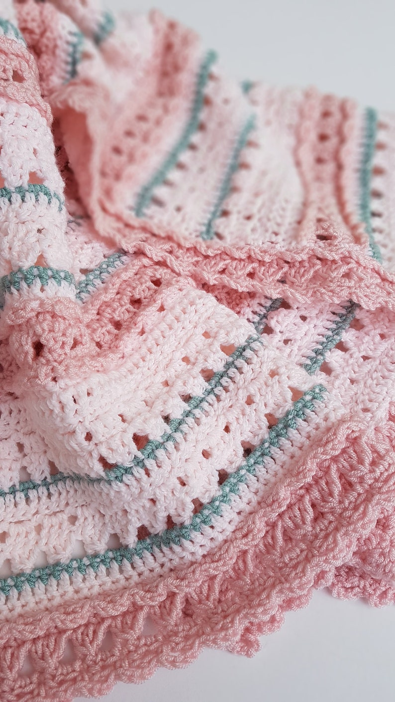 Mermaids and Waves Baby Blanket Intermediate Crochet Pattern image 8