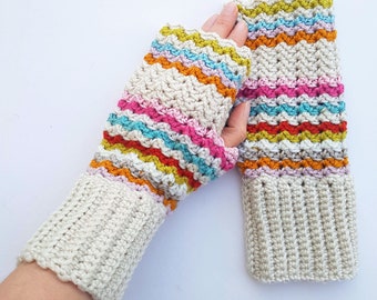 Guantes Elements - Patrón fácil de crochet