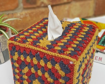 Tissue Box Cover - Easy crochet pattern with FREE tutorial Pdf