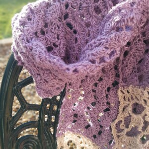 Linen and Lace Scarf Intermediate Crochet Pattern image 2