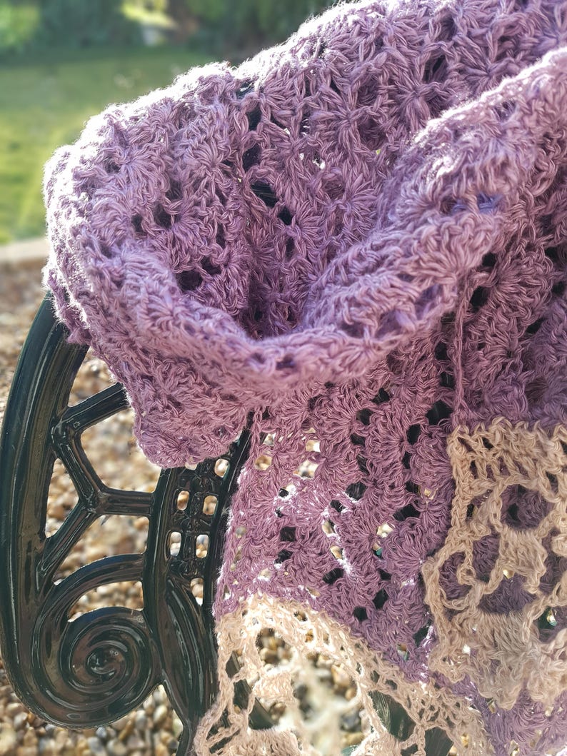 Linen and Lace Scarf Intermediate Crochet Pattern image 2