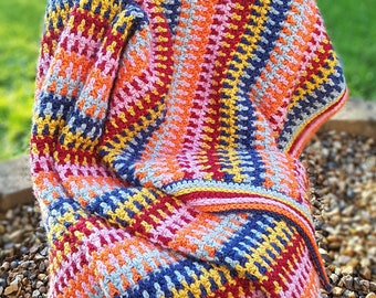 Couverture de pique-nique épaisse - Modèle de crochet intermédiaire