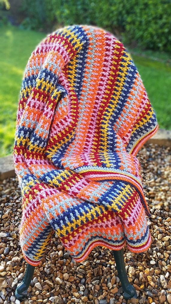 Chunky Picnic Blanket Intermediate Crochet Pattern Etsy Canada