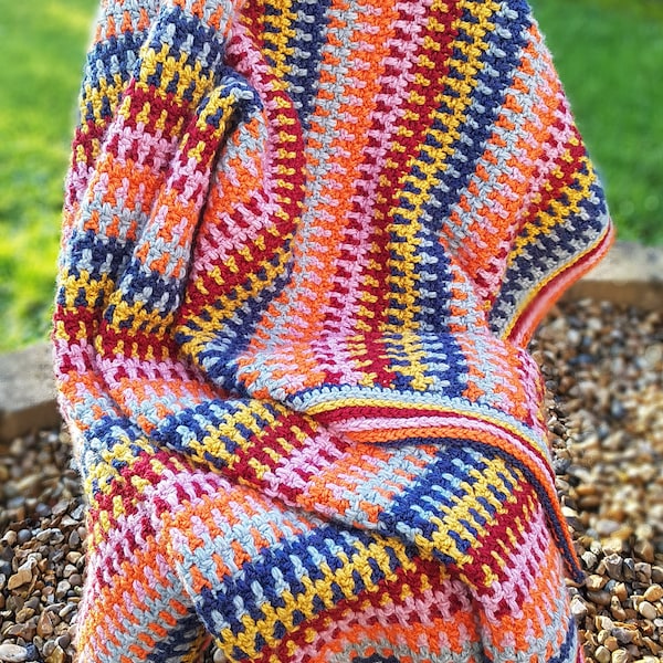 Chunky Picnic Blanket - Intermediate Crochet Pattern