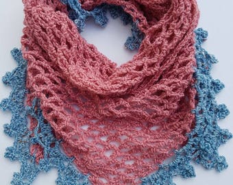 Late Roses Shawl easy crochet pattern