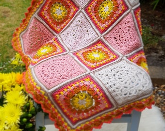 Cosy Tones Blanket - intermediate crochet pattern
