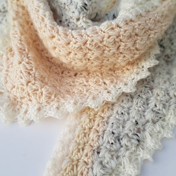 Italian Ice Cream Shawl - easy crochet pattern