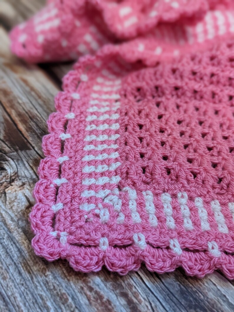 Couverture pour bébé gaufrée Modèle au crochet pour niveaux intermédiaires image 4