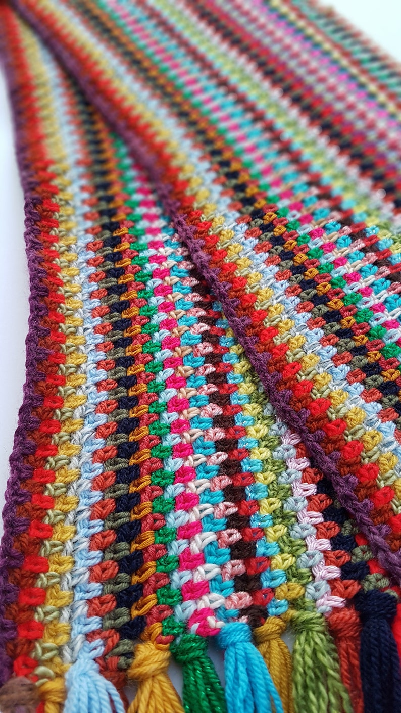 Belfast Linen Scarf beginner crochet pattern image 4