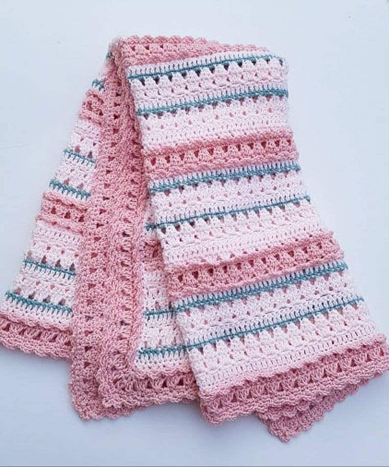 Mermaids and Waves Baby Blanket Intermediate Crochet Pattern Etsy