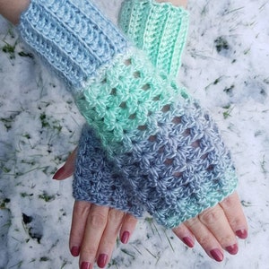 Einfache fingerlose Handschuhe mit Häkelanleitung