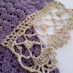 Linen and Lace Scarf Intermediate Crochet Pattern image 4