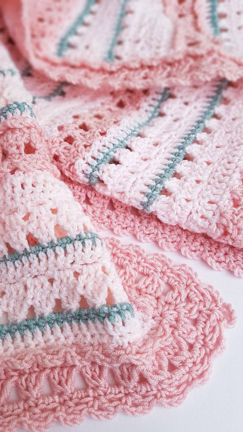 Mermaids and Waves Baby Blanket Intermediate Crochet Pattern Etsy