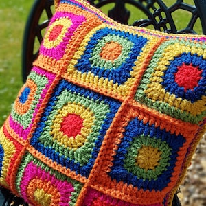 Tutti Frutti Cushion Cover - simple Intermediate crochet pattern