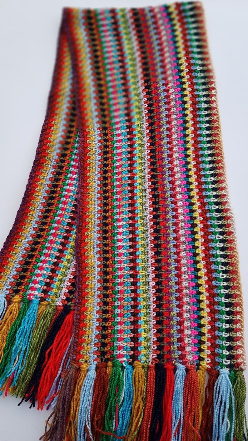 Belfast Linen Scarf beginner crochet pattern image 5