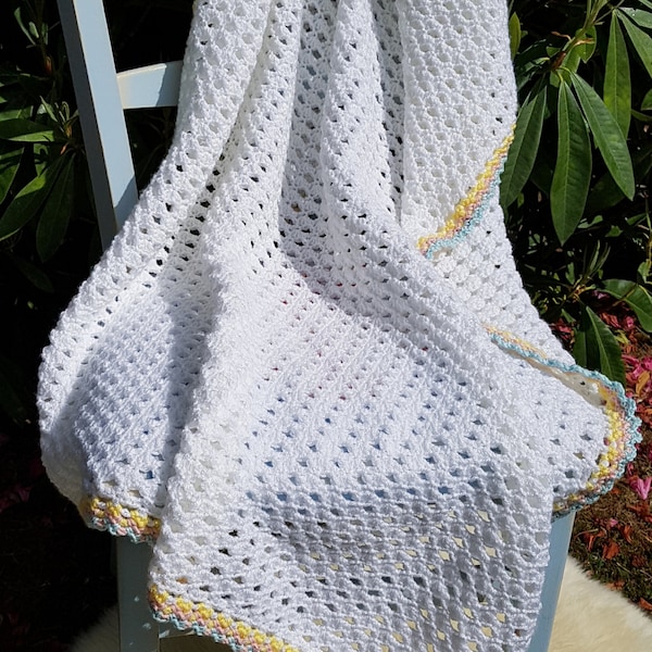 Delightful Baby Blanket - Easy crochet pattern