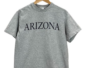 Vintage 90's University of Arizona Heather Gray Cotton Rayon T-Shirt Medium