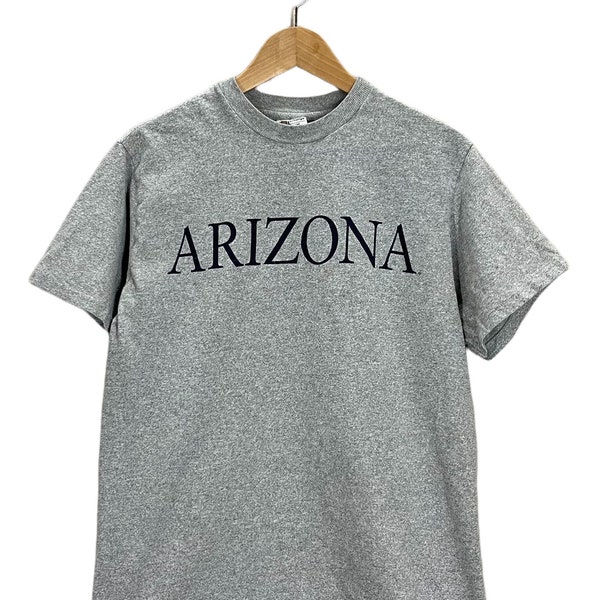 Vintage 90's University of Arizona Heather Gray Cotton Rayon T-Shirt Medium