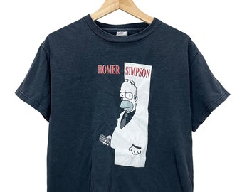 Vintage Y2K Homer Simpson Scarface T-Shirt Medium The Simpsons