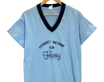 Vintage 80's Hiney Wine DJ Terry Dorsey Funny Humor Night Shirt Tshirt Dress Size S/M