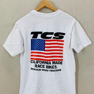 Vintage 90&#39;s TCS California Racing Bicycle T-Shirt Small