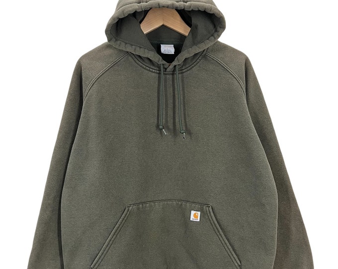 Vintage Carhartt Faded Sage Green Hoodie Sweatshirt Womens Etsy