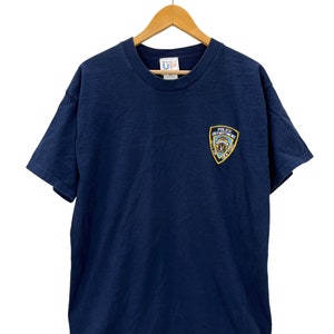 Vintage 90's New York City Police Department Embroidered T-Shirt XL