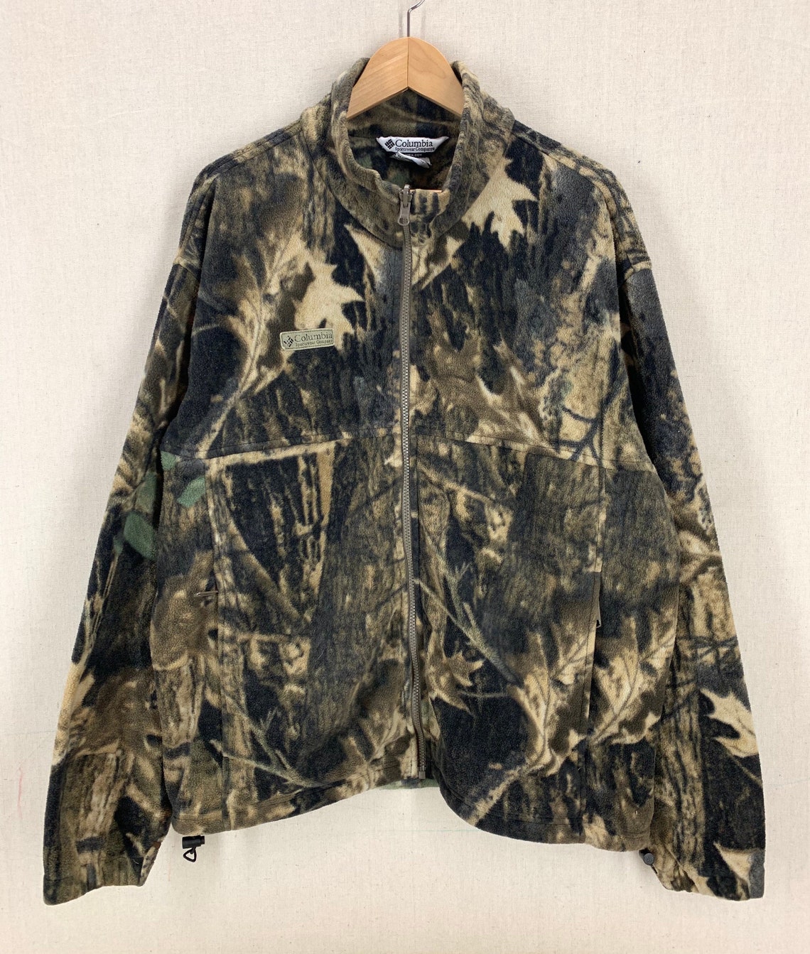 Men's Columbia Camo Print Fleece Jacket Large EUC Etsy