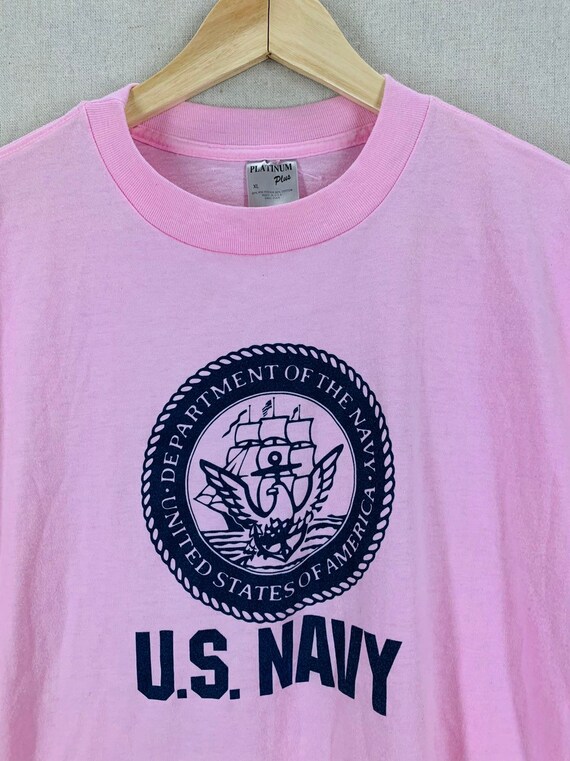 Vintage 80's USN Navy Large Crest Logo Bright Pin… - image 2