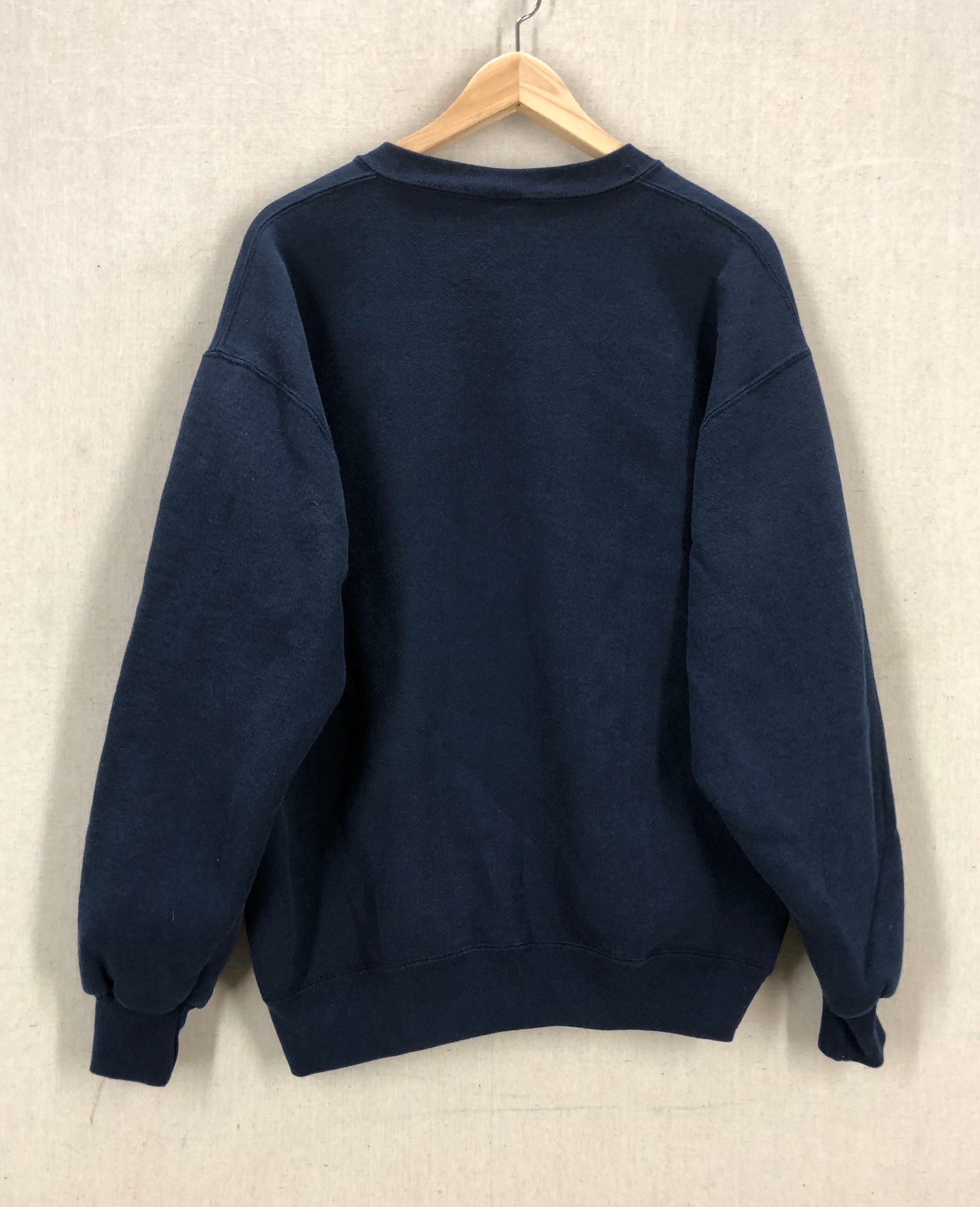 Vintage Distressed 90s Blank Navy Blue Crewneck Sweatshirt | Etsy