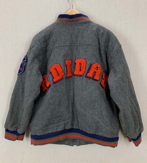 Vintage 90's Adidas A Tech Gray Wool Quilt Lined … - image 2